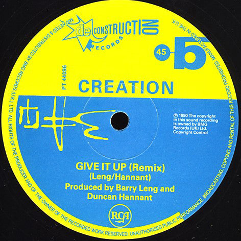 Creation : Give It Up (12", Single)