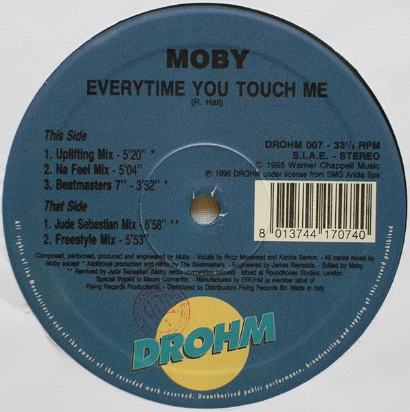 Moby : Everytime You Touch Me (12", Lab)