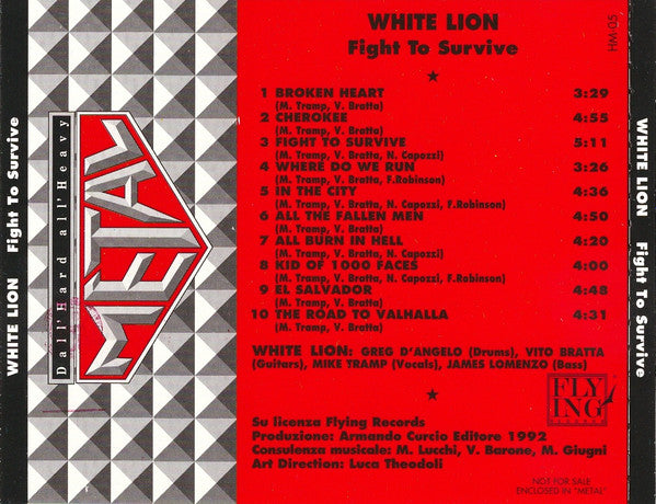 White Lion : Fight To Survive (CD, Album, RE, RM)