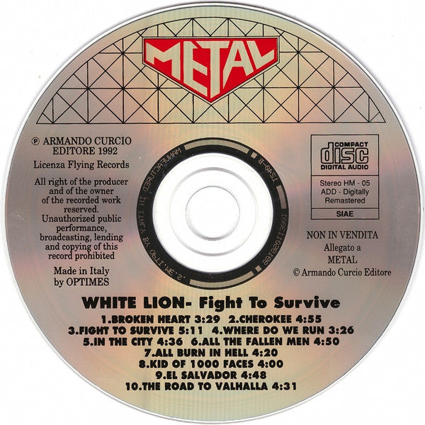 White Lion : Fight To Survive (CD, Album, RE, RM)