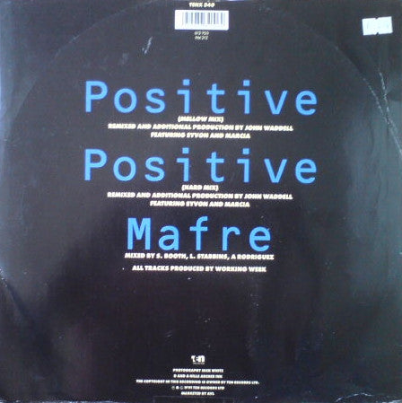 Working Week : Positive (12", Single)