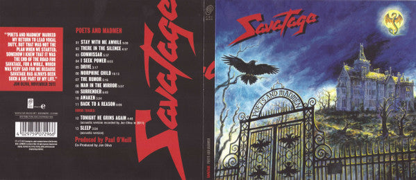 Savatage : Poets And Madmen (CD, Album, RE, RM, Dig)