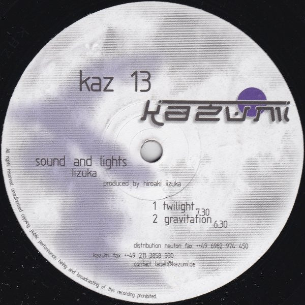 Hiroaki Iizuka : Sound And Lights (12")