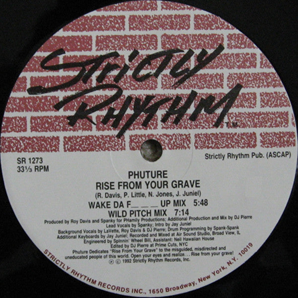 Phuture : Rise From Your Grave (12")