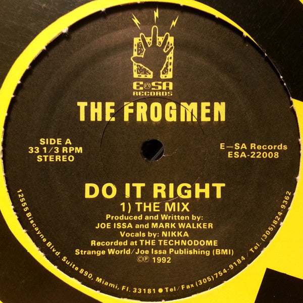 Frogmen : Do It Right (12", Single)