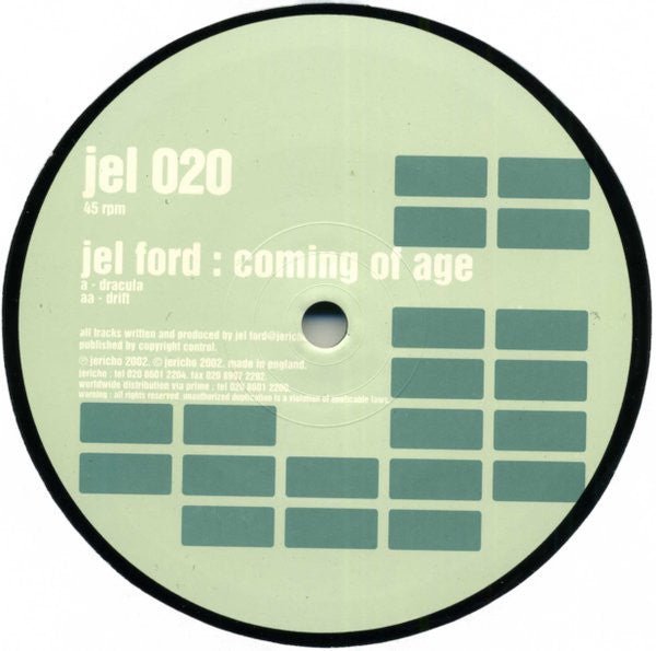 Jel Ford : Coming Of Age (12")
