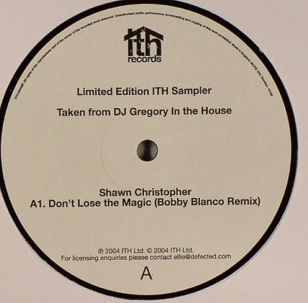 DJ Gregory : In The House (Sampler) (12", Ltd, Smplr)