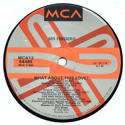 Mr. Fingers : What About This Love? (12", Single)