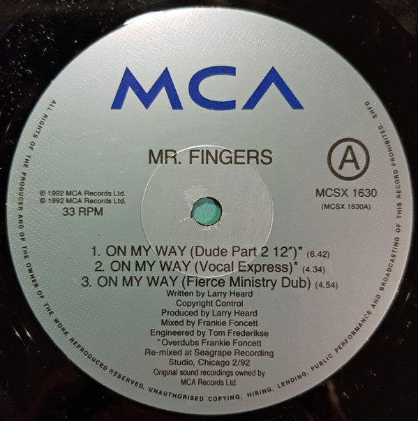 Mr. Fingers : On My Way (Crisp Biscuit 1) (12")