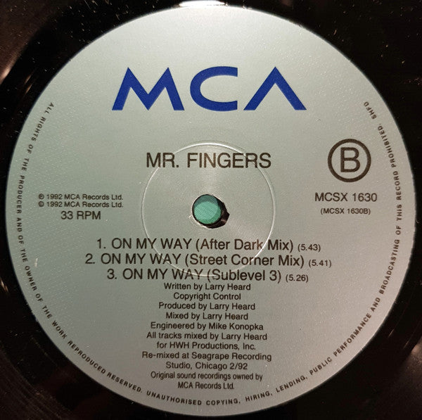 Mr. Fingers : On My Way (Crisp Biscuit 1) (12")