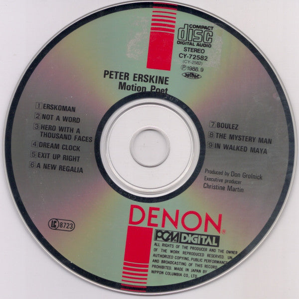 Peter Erskine : Motion Poet (CD, Album)