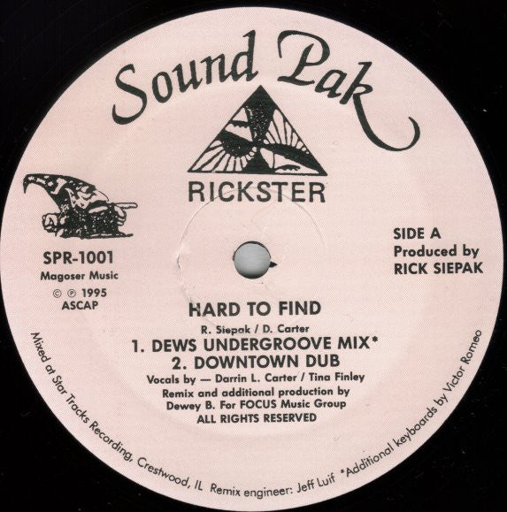 Rickster : Hard To Find (12")