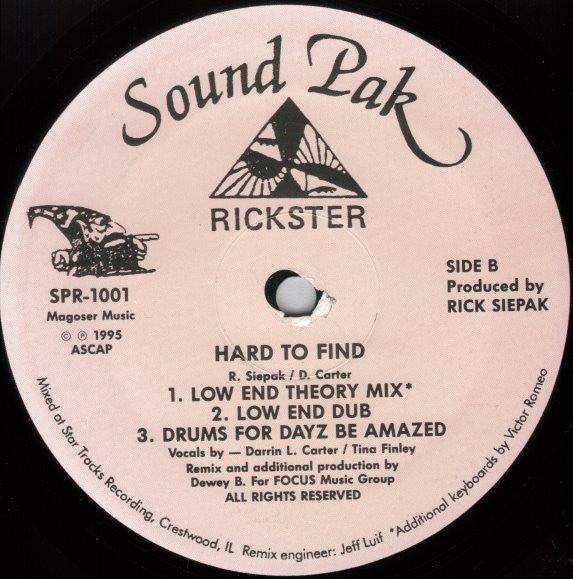 Rickster : Hard To Find (12")