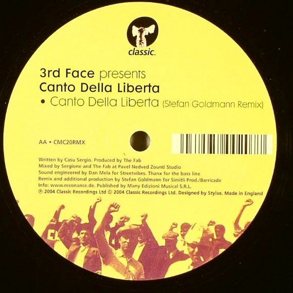 3rd Face : Canto Della Liberta (Remixes) (12")