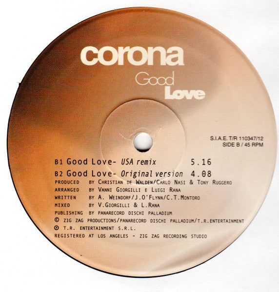 Corona : Good Love (12")