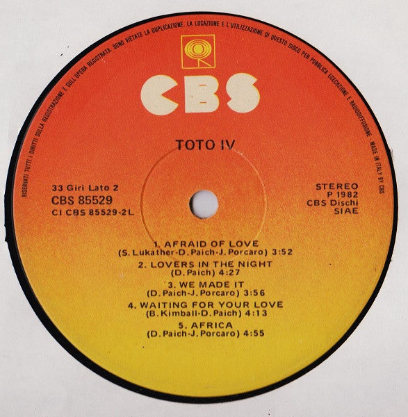 Toto : Toto IV (LP, Album)