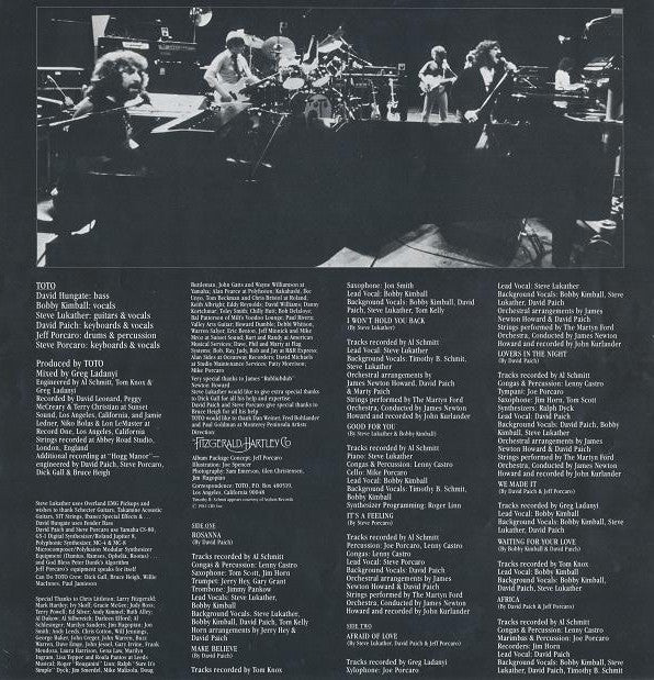 Toto : Toto IV (LP, Album)