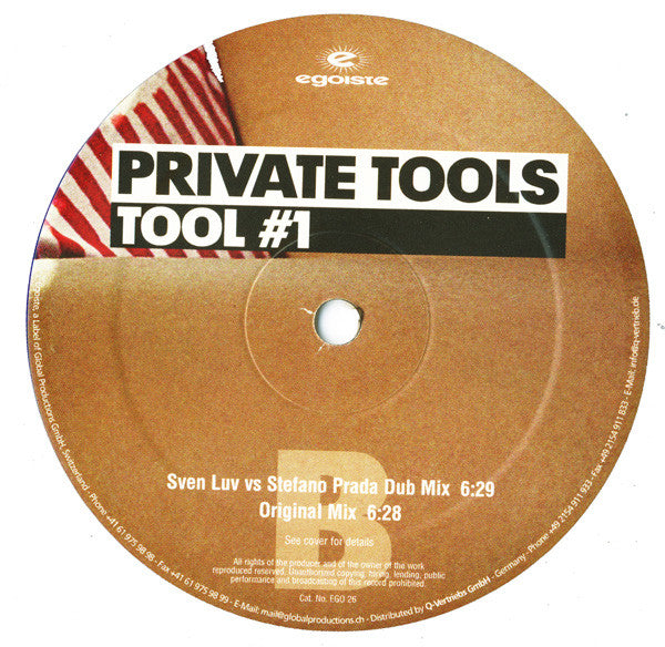 Junior Jack & Kid Crème Pres. Private Tools : Tool #1 (12")