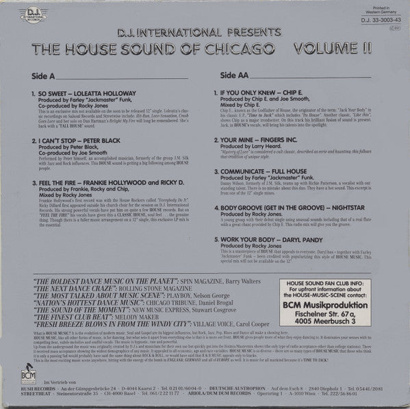 Various : The House Sound Of Chicago Volume 2 (LP, Comp)