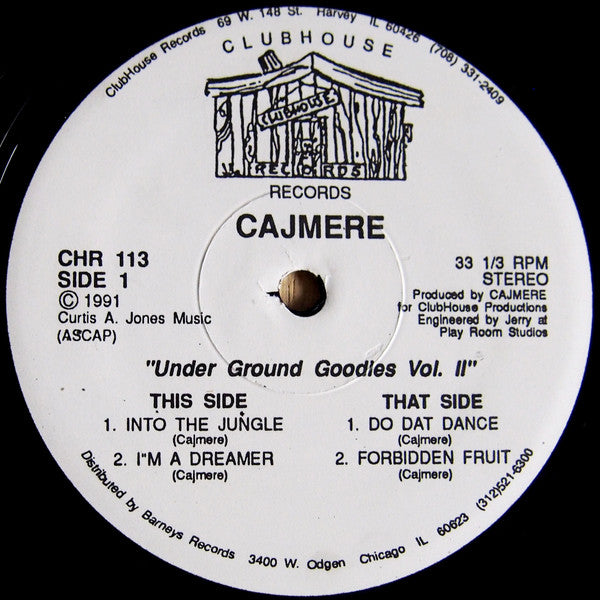 Cajmere : Under Ground Goodies Vol. II (12")