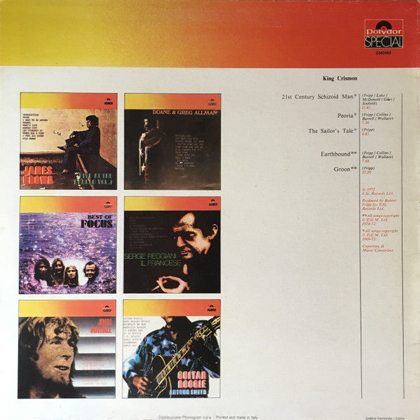 King Crimson : Earthbound (LP, Album, RE)