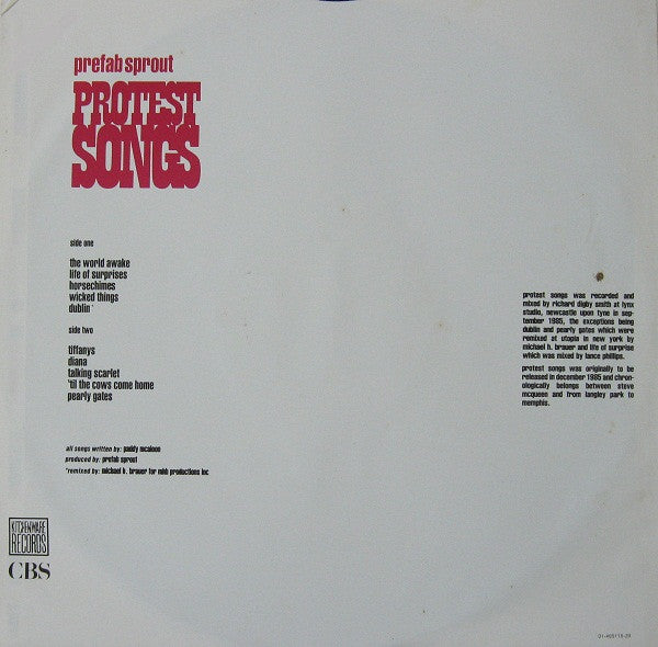 Prefab Sprout : Protest Songs (LP, Album)