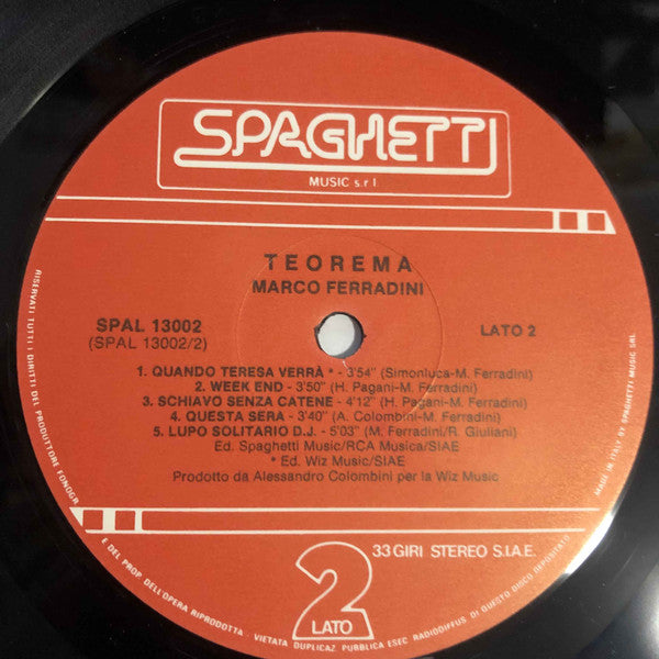 Marco Ferradini : Teorema (LP, Comp)