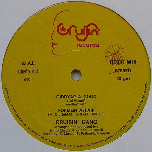 Cruisin' Gang : Affair A Gogo (12")