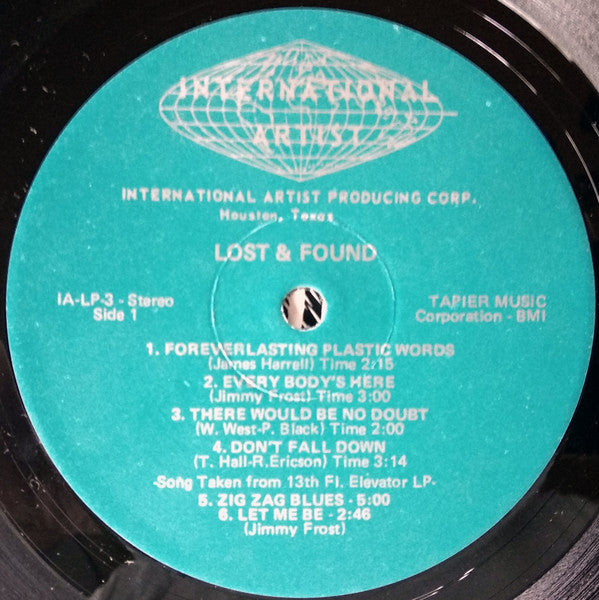 Lost And Found : Forever Lasting Plastic Words (LP, Album)