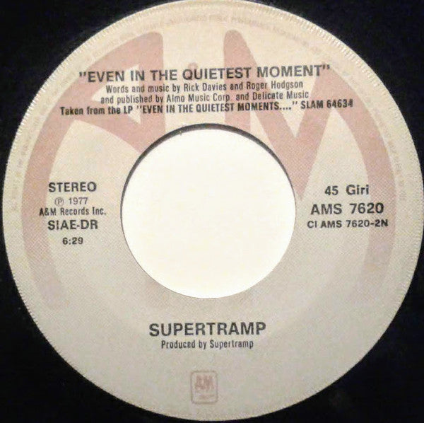 Supertramp : Goodbye Stranger (7", Single)