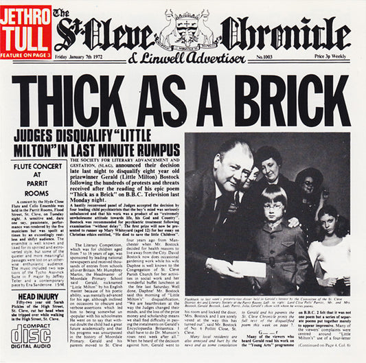 Jethro Tull : Thick As A Brick (CD, Album, RE, EMI)
