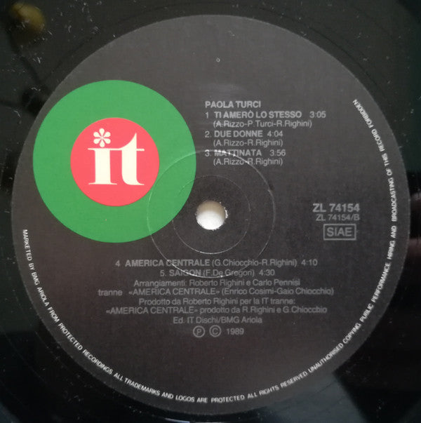 Paola Turci : Paola Turci (LP, Album)