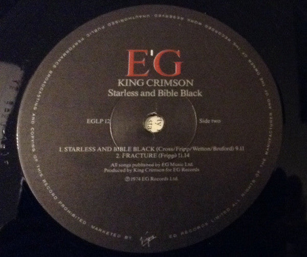 King Crimson : Starless And Bible Black (LP, Album, RE)