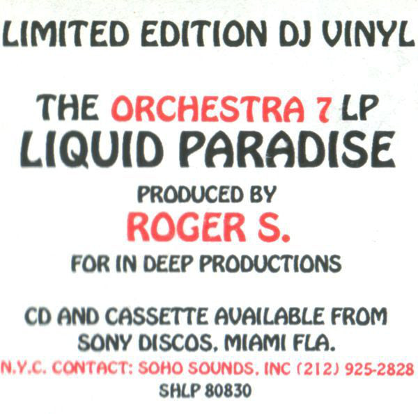 Orchestra 7 Featuring Kathée* : Liquid Paradise (LP, Album, Ltd)