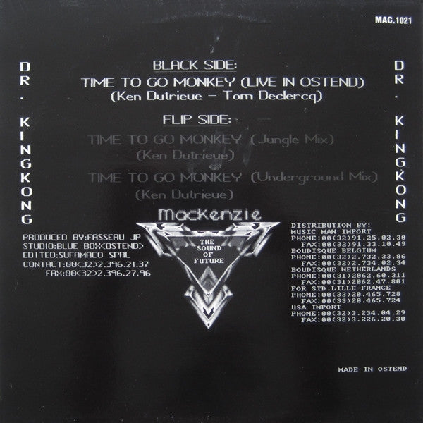 Dr. Kingkong : Time To Go Monkey (12")