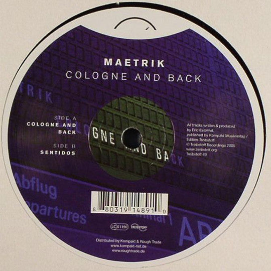Maetrik : Cologne And Back (12")