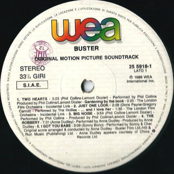 Various : Buster (Original Motion Picture Soundtrack) (LP, Comp)