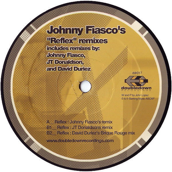 Johnny Fiasco : Reflex (Remixes) (12")