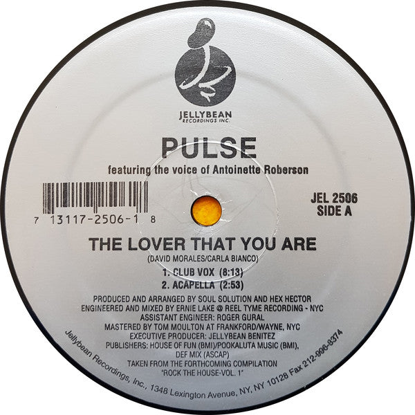 Pulse (3) Featuring The Voice Of Antoinette Roberson : The Lover That You Are (12")