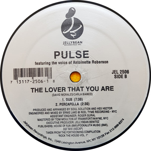 Pulse (3) Featuring The Voice Of Antoinette Roberson : The Lover That You Are (12")