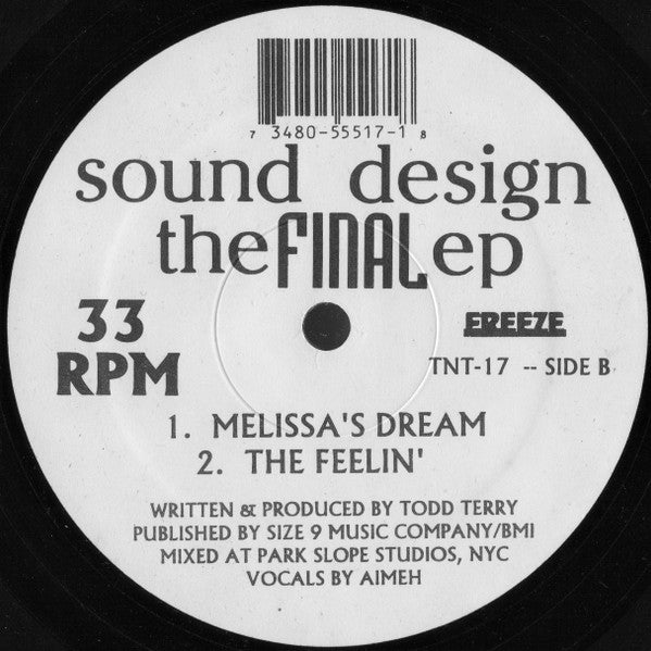 Sound Design : The Final EP (12", EP)