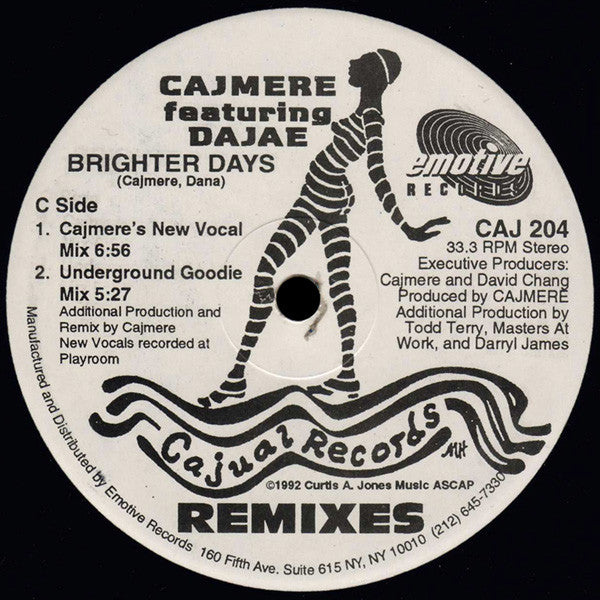 Cajmere Featuring Dajae* : Brighter Days (Remixes) (2x12")