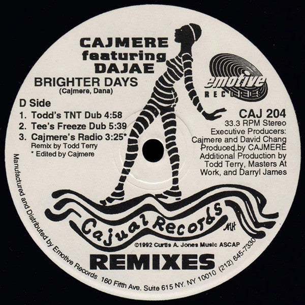 Cajmere Featuring Dajae* : Brighter Days (Remixes) (2x12")