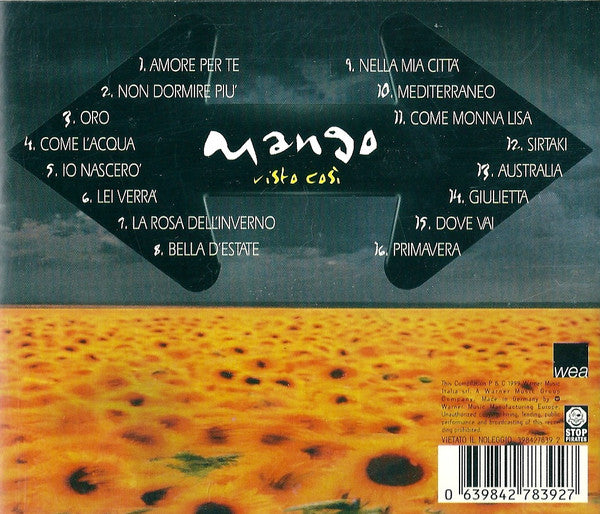 Mango (2) : Visto Così (CD, Comp)