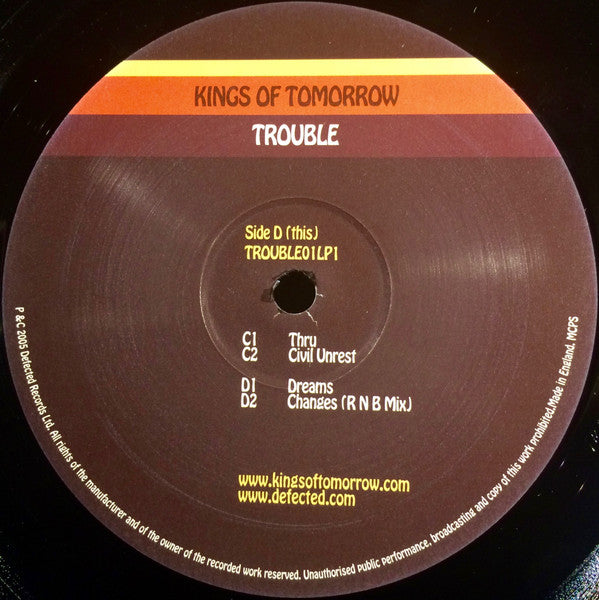 Kings Of Tomorrow : Trouble (Part One) (2x12", Album)