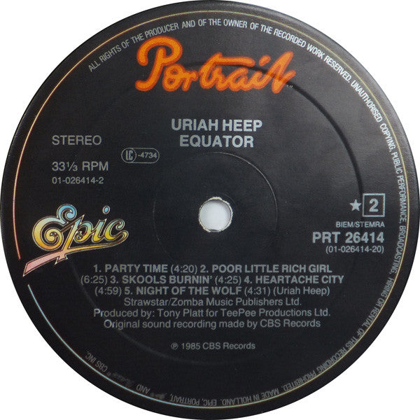 Uriah Heep : Equator (LP, Album)