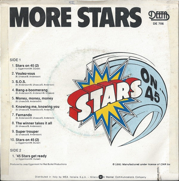 Stars On 45 : More Stars (7", Single)