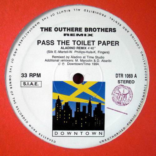 The Outhere Brothers : Pass The Toilet Paper (Remixes) (12")