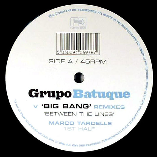 Grupo Batuque : Between The Lines (Big Bang Remixes) (12")