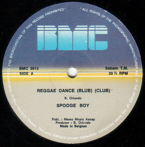 Spooge Boy : Reggae Dance (12", Single)